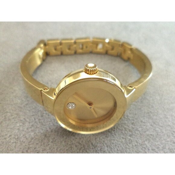 MOVADO BOLD Ladies BRACELET WATCH New Battery WORKING BOX Booklet XLinks Unworn - Picture 7 of 9